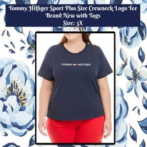 Tommy Hilfiger Sport Plus Size Crewneck Logo Tee 3X
